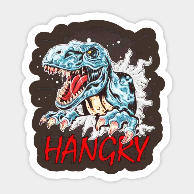 Funny Hangry Dinosaur Sticker by akkadesigns